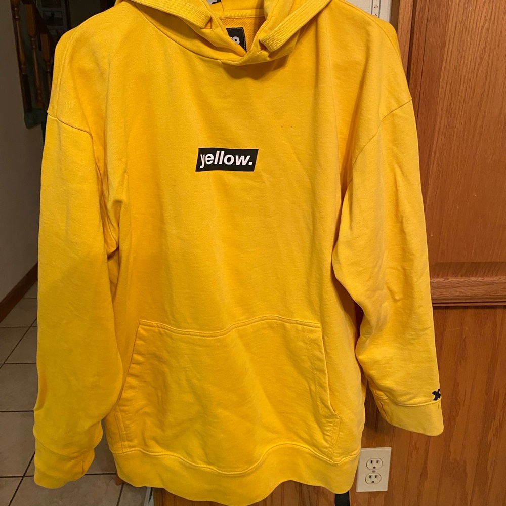 Tixxo YELLOW oversized terry cloth hoodie